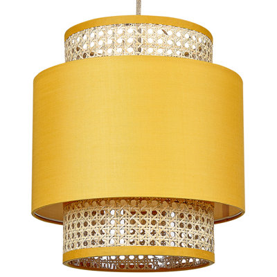 Pendant Lamp BOERI Rattan Mustard