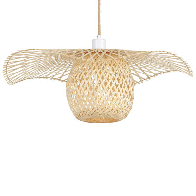 Pendant Lamp BONITO Bamboo Wood Light Brown