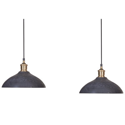 Pendant Lamp CHEYYAR Wood Black
