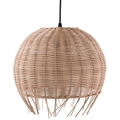 Pendant Lamp DRINO Rattan Light Brown