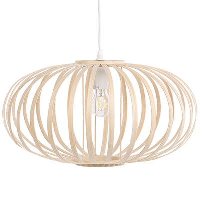 Pendant Lamp HAVEL Bamboo Wood Light Brown