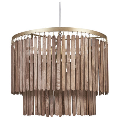 Pendant Lamp KAVERI Wood Brown