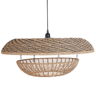 Pendant Lamp KIDEPO Paper Brown