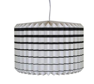 Pendant Lamp Light with Black Stripes 30x45 cm