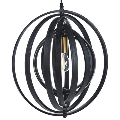 Pendant Lamp MURRELL Wood Black