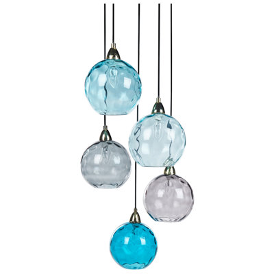 Pendant Lamp PABELLON Glass Blue