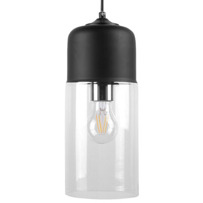Pendant Lamp PURUS Glass Black