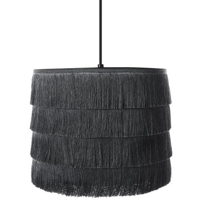 Pendant Lamp SUAPURE Fabric Black