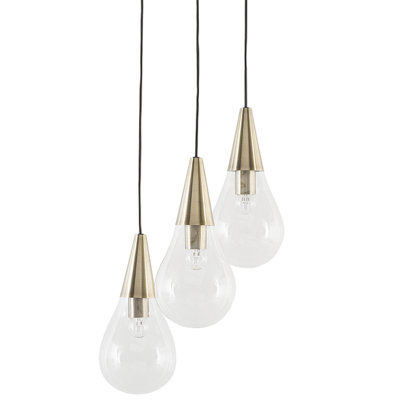 Pendant Lamp VESLE Glass Brass