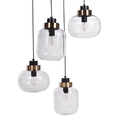 Pendant Lamp ZAYANDE Glass Light Grey