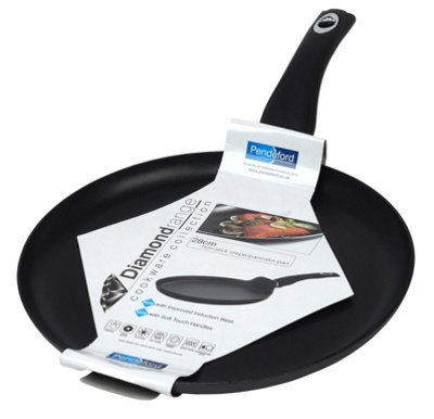 Pendeford Non Stick 28cm Shollow Crepe Frying Pan Soft Handle Induction ...