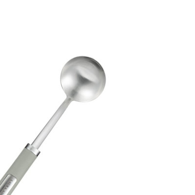 Pendeford Sage Leaf 30cm Stainless Steel Ladle with Soft Touch Handle ...
