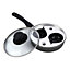 Pendeford Sapphire Collection Egg Poacher - 2 Cups Silver/Black (One Size)