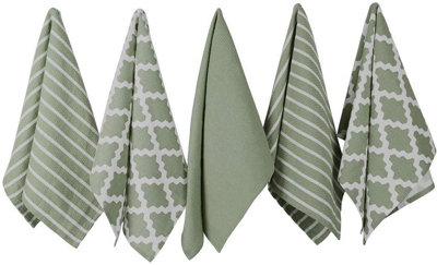 Penguin Home 100% Cotton Premium Quality Extra Large Tea Towel Sets - Pack of 5 Price Comparisons | Compare The Build