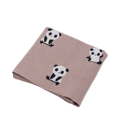 Penguin Home 100% Cotton Set of Knitted Basket, Cushion & Blanket