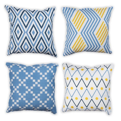 Penguin Home 100% Cotton Tessellated Double Sided Square Cushion Covers ...