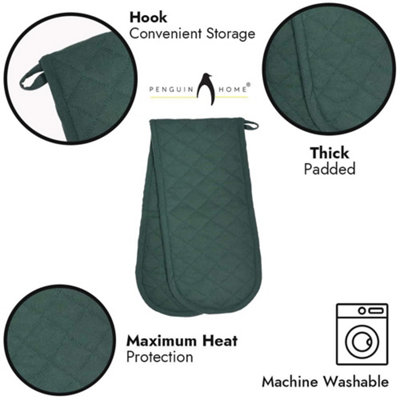 Penguin Home 3 Piece Oven Glove & Tea Towel Set