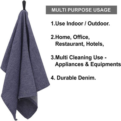 Penguin Home Denim Tea Towel - Set of 3