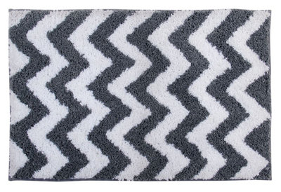 Penguin Home Microfiber Tufted Reversible Bath Mat - Waves and Rectangles Price Comparisons | Compare The Build