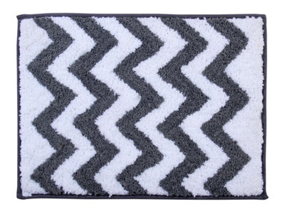 Penguin Home Microfiber Tufted Reversible Bath Mat - Waves and Rectangles Price Comparisons | Compare The Build