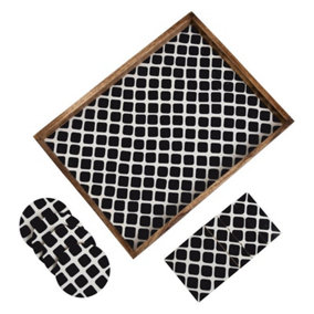 Penguin Home Moroccan Texture Serving Tray & Coasters Set
