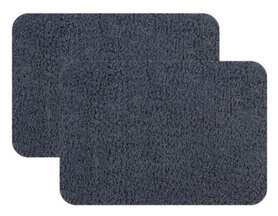 Penguin Home Non Slip Microfiber Fluffy Tufted Bath Mat Set of 2 Price Comparisons | Compare The Build