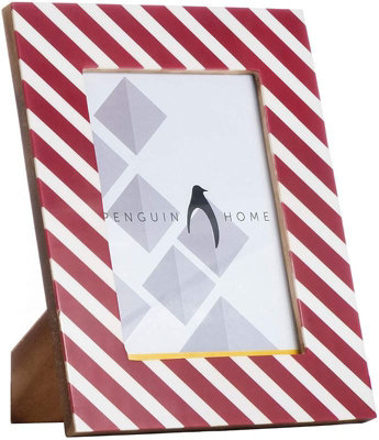 Penguin Home Photo Frame Striped Design