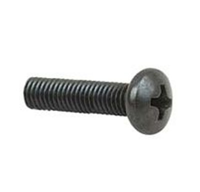 Penn Elcom 100 x M6 Pozi Drive Pan Head Screws Black 30mm/1.18" S1120K