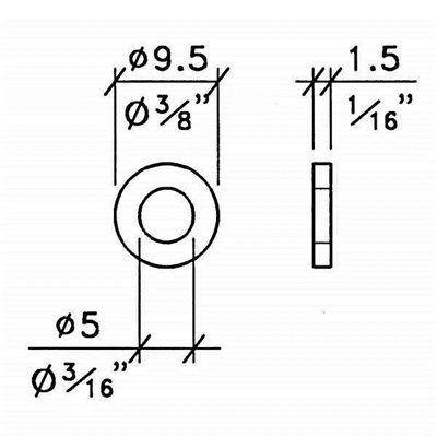 Penn Elcom 100 x Rack Rail Washer M4