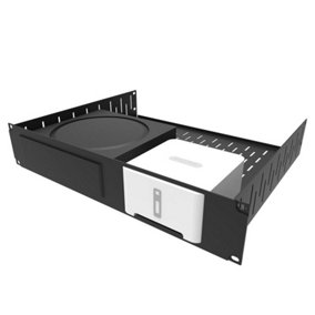 Penn Elcom 2U Vented Rack Shelf & Magnetic Faceplate For 1 x Sonos Amp Unit & 1 x Sonos Connect / ZP90 R1498/2UK-SONAMPZP90