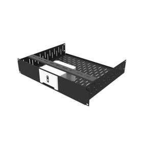 Penn Elcom 2U Vented Rack Shelf & Magnetic Faceplate For 1 x Sonos Connect R1498/2UK-SONOS1