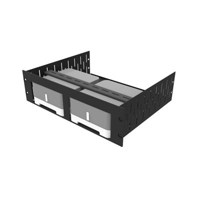 Penn Elcom 3U Vented Rack Shelf & Magnetic Faceplate For 2 x Sonos ZP120 (Connect:Amp) R1498/3UK-SONOSZP120