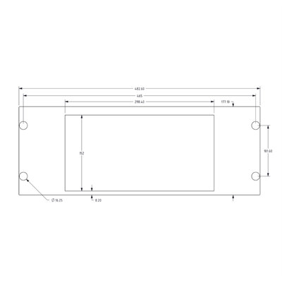 Penn Elcom 4U Vented Rack Shelf & Magnetic Faceplate For XBOX Series X R1498/4UK-XBOXSX
