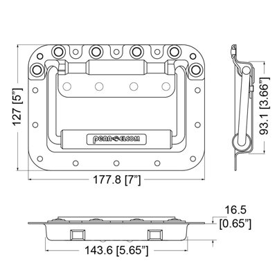 Penn Elcom Large Recessed Handle H7165Z