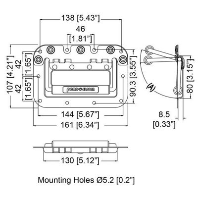 Penn Elcom Medium Recessed Handle H7154K