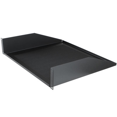 Penn Elcom Rack Shelf 2U Vented 368mm / 14.5" Deep Black R1194/2UVK