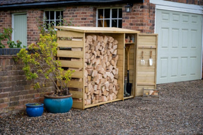 Pent Logstore with Tool Storage (2m x 0.7m)