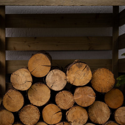 Pent Small Wooden Logstore (1m x 0.8m)