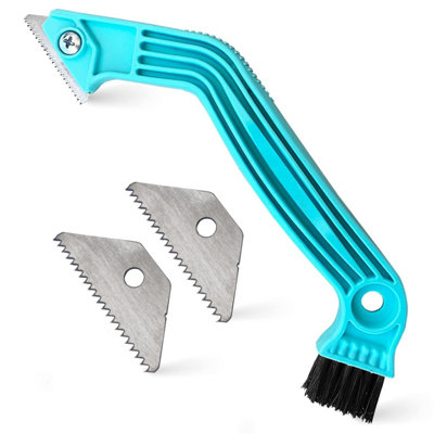 PentaUSA Grout Removal Tool - Caulk Remover & Tile Grout Scraper Saw to Clean Tile Joints (2 Extra Blades)