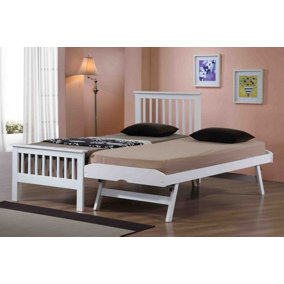 Pentre Single 3ft Hardwood White Guest Bed