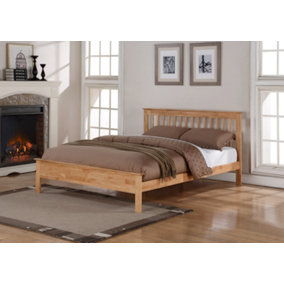 Pentre Small Double 4ft Oak Hardwood Bed Frame