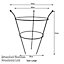 Peony Frame Outdoor Heavy Duty Herbaceous Garden Plant Support Ring for Perennial Flowers Border Cage (3 x Peony Frame)