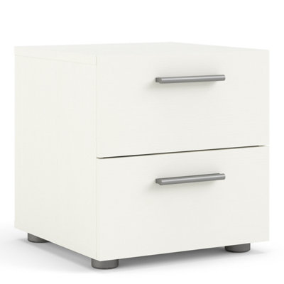 Pepe Bedside 2 Drawers in White Woodgrain