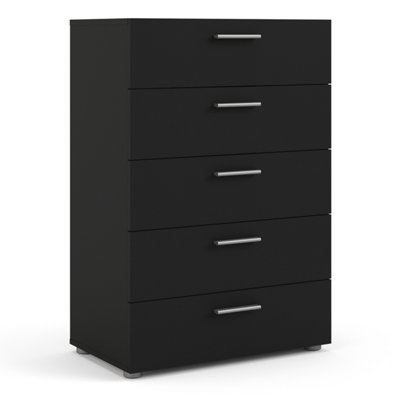 Pepe Chest of 5 Drawers in Black