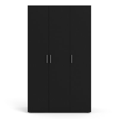 Pepe Wardrobe with 3 doors in Black