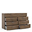Pepe Wide Chest of 8 Drawers (4+4) in Walnut