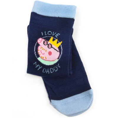Peppa Pig Best Daddy Mug and Sock Set Blue (One Size)