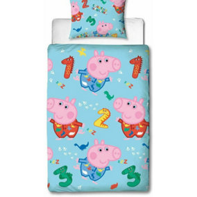 Peppa Pig Childrens/Kids Counting George Pig Duvet Set Multicoloured (Single)