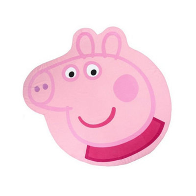 Peppa Pig Childrens/Kids Peppa Shaped Beach Towel Pink (One Size