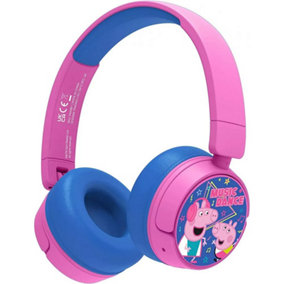 Peppa Pig Childrens/Kids Wireless Headphones Pink/Blue (One Size)